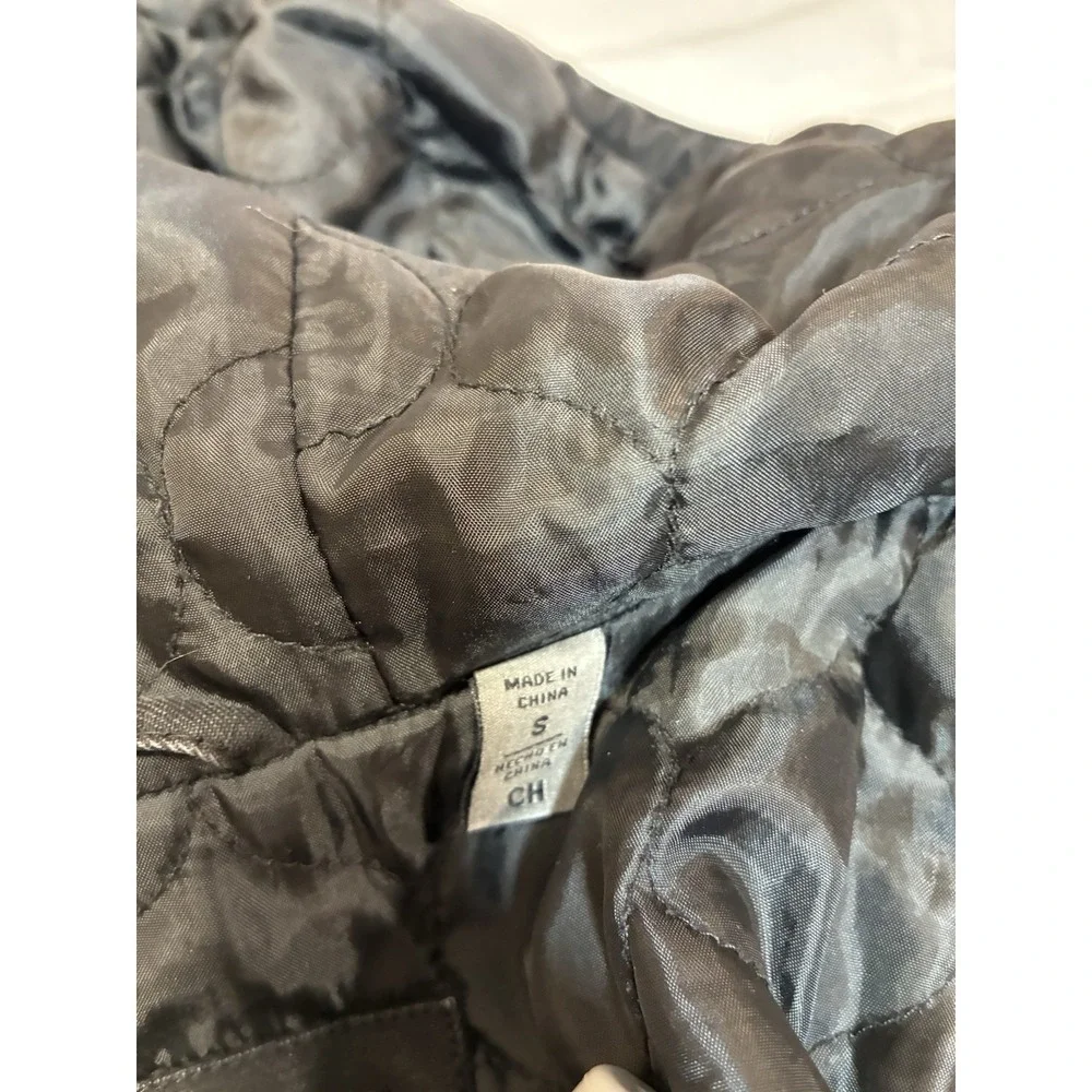 Levi's Men's Small Black Hooded Field Parka Jacket Quilted Lining Military Style